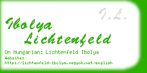 ibolya lichtenfeld business card